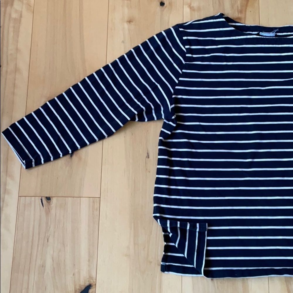 Laura Ashley Nautical Stripe 3/4 Sleeve Tee